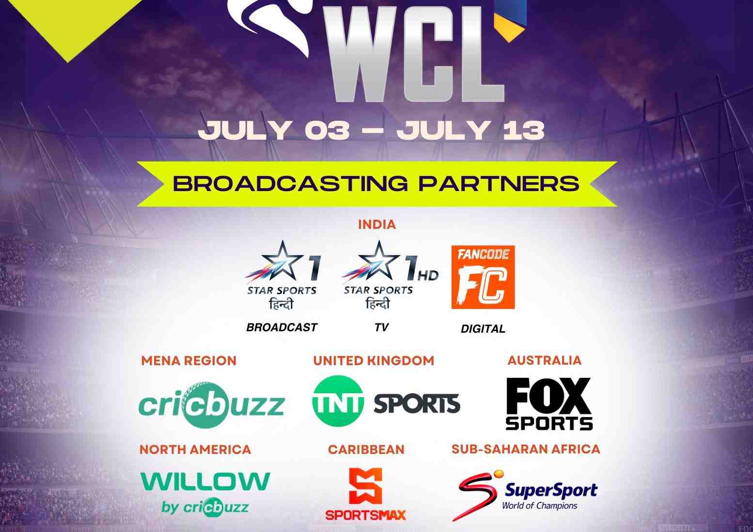 WCL Goes Super Big in Broadcasting in India