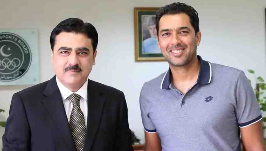 Aisam-ul-Haq Qureshi calls on DG, PSB Mohammad Yasir Pirzada