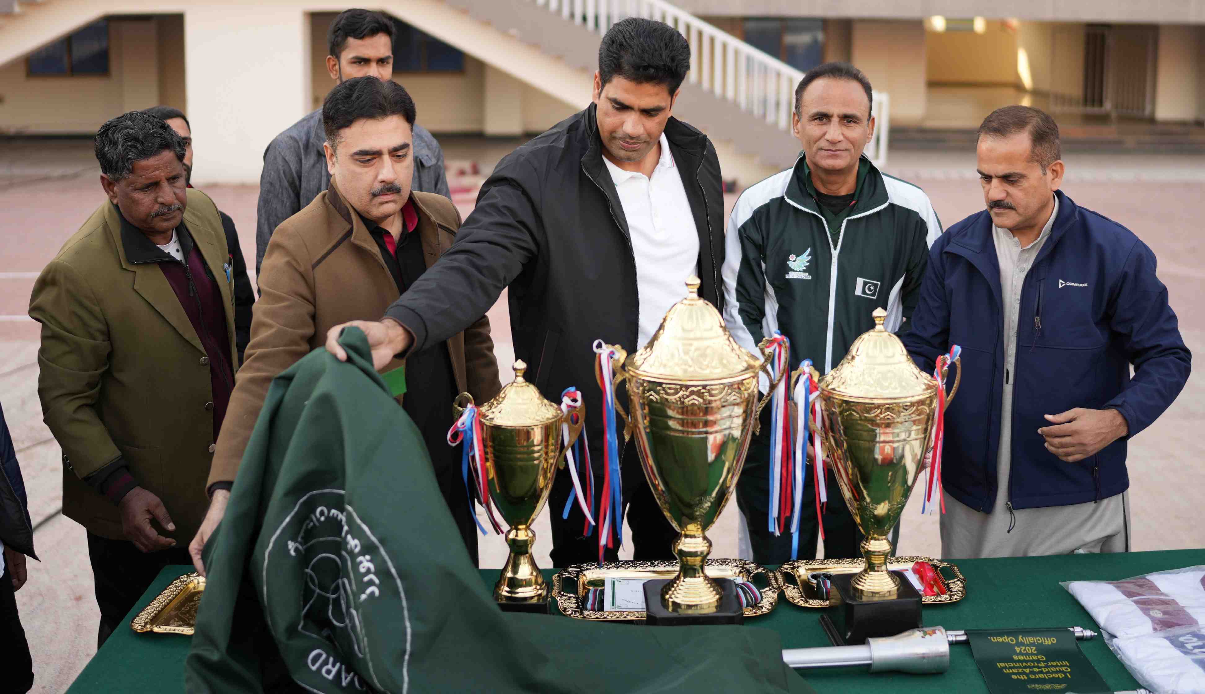 Arshad Nadeem Unveils Quaid-e-Azam Inter-Provincial Games 2024 Trophy