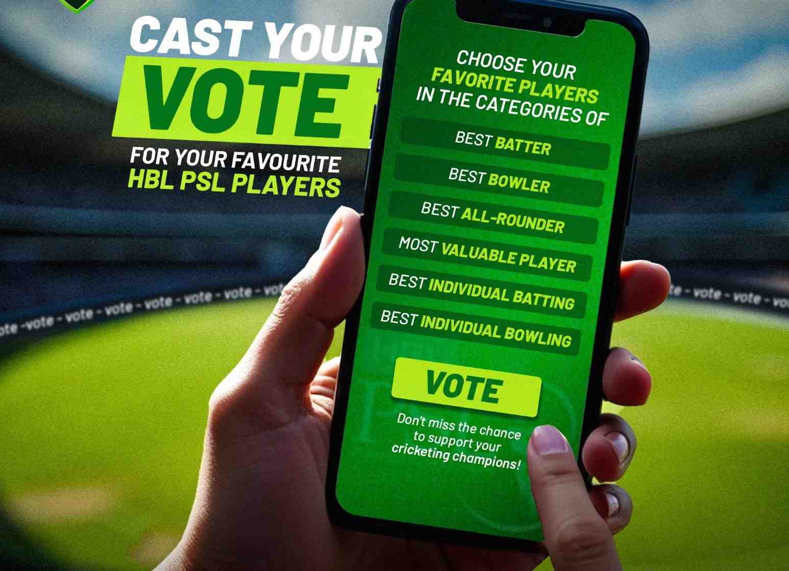 Pakistan Cricket Board announces HBL PSL Fans’ Choice Awards