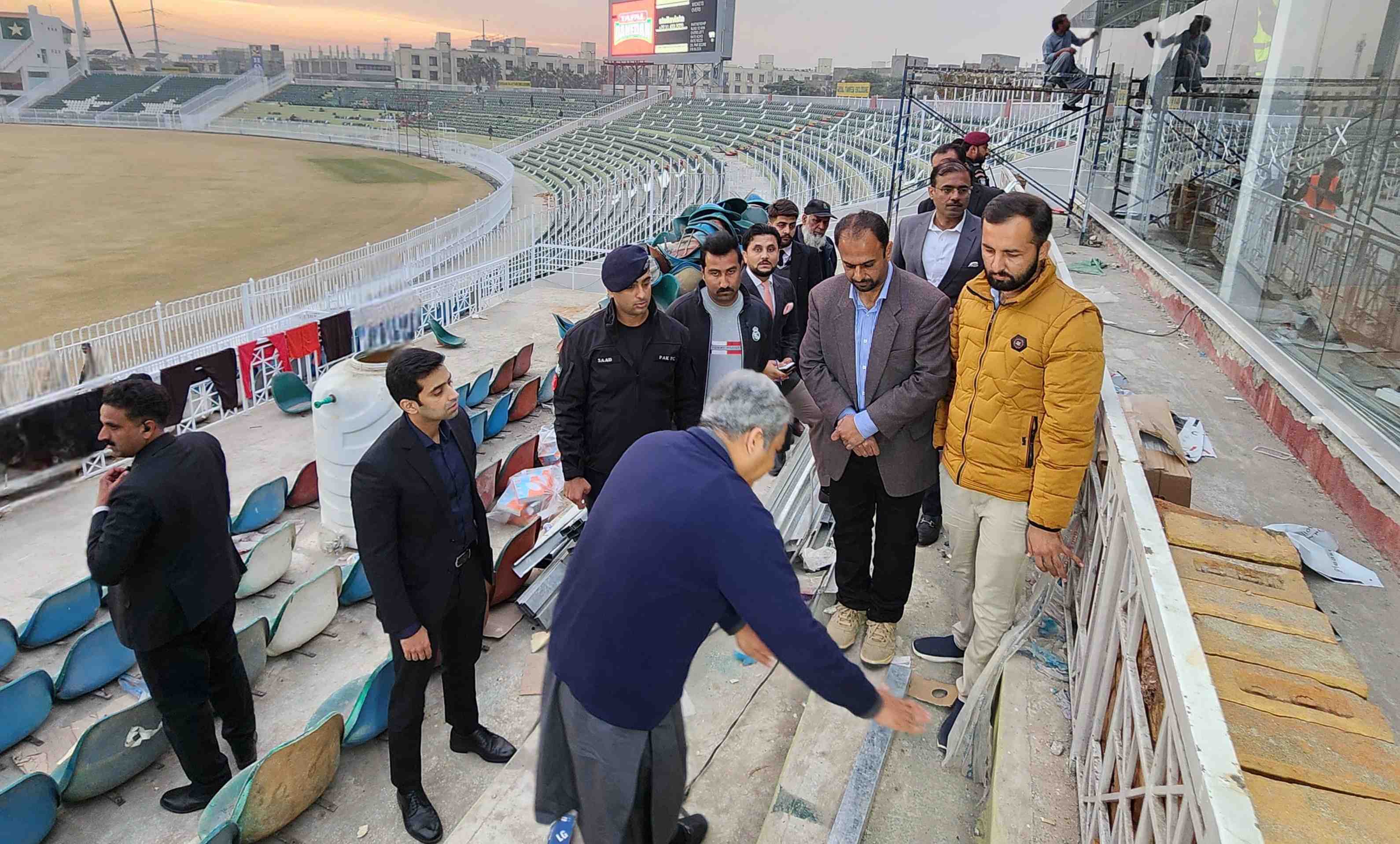 Chairman PCB Mohsin Naqvi visits Rawalpindi Cricket Stadium