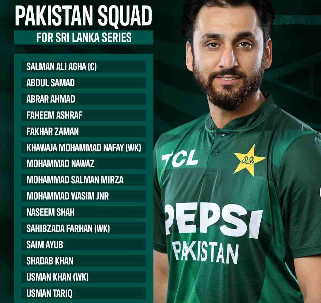 Shadab Khan returns as Pakistan name T20I squad for Sri Lanka series