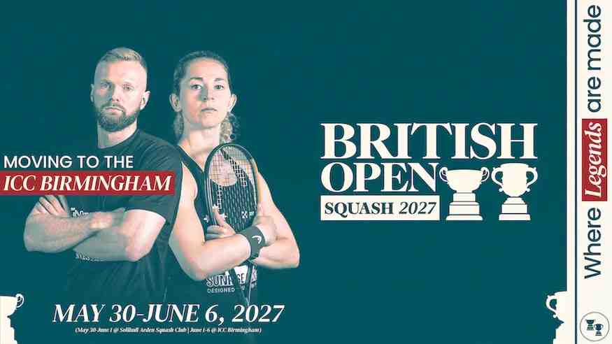 2027 British Open Squash to Be Staged at Birmingham’s ICC