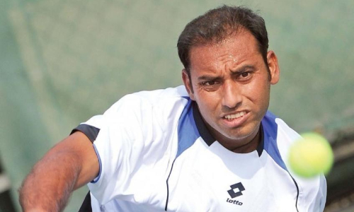 Davis Cup Tennis Tie: Aqeel overcomes Laurynas 2-1 in the opening Single
