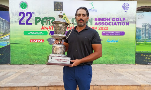 Qasim Ali Khan lifts the title of Sindh Amateur Golf Championship