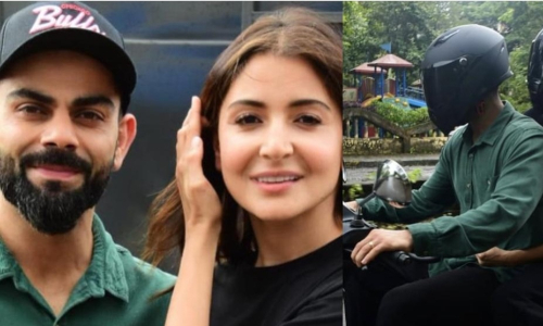 Virat and Anushka drive scooty for exercise move or fun ride?