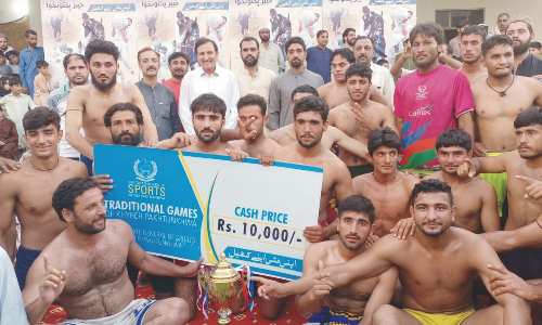 Charsadda Kabaddi team overcome high ranked Peshawar by 30-29