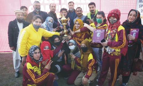 Abdul Wali Khan University win Mardan Girls Volleyball Championship