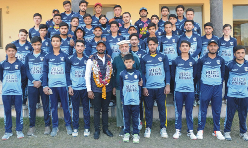 Test cricketer Sajid Khan gets warm welcome in Malik Academy