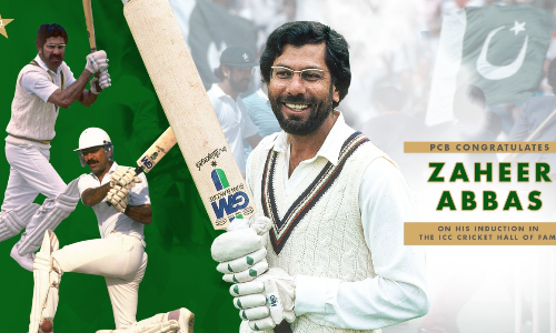 Mani congratulates Zaheer Abbas on his inclusion in the ICC Cricket Hall of Fame