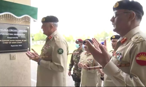 COAS General Qamar Javed Bajwa inaugurates Chaklala cricket ground
