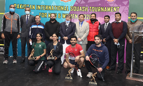 International Squash, Tayyab Aslam and Madina Zafar win titles