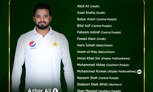 PCB names squad for Pindi Test