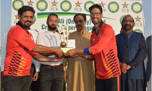 KPK lift the Blind Cricket Super League Trophy