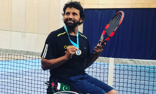 Asif Abbasi determines to make big mark in Wheelchair Tennis