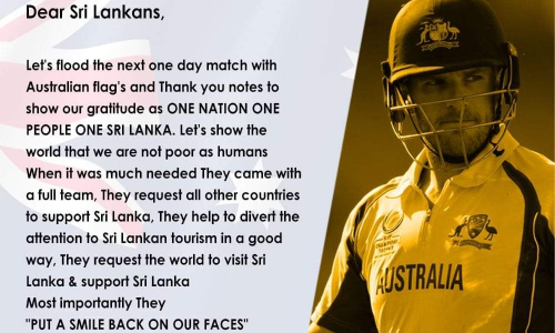 Sri Lankan fans to support visiting Australian team in the final ODI