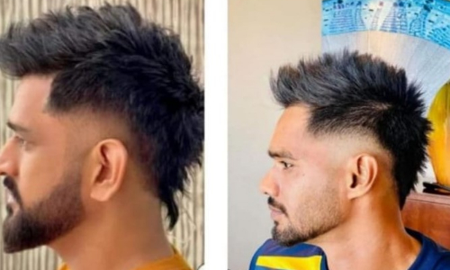 MS Dhoni's New Super-Look In Razor-Sharp Beard Along With Funky Haircut  Goes Viral (Check Pics)