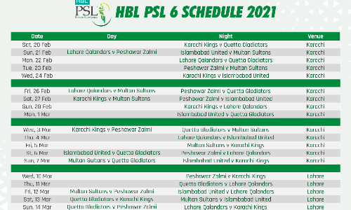 PCB announces HBL PSL 2021 schedule