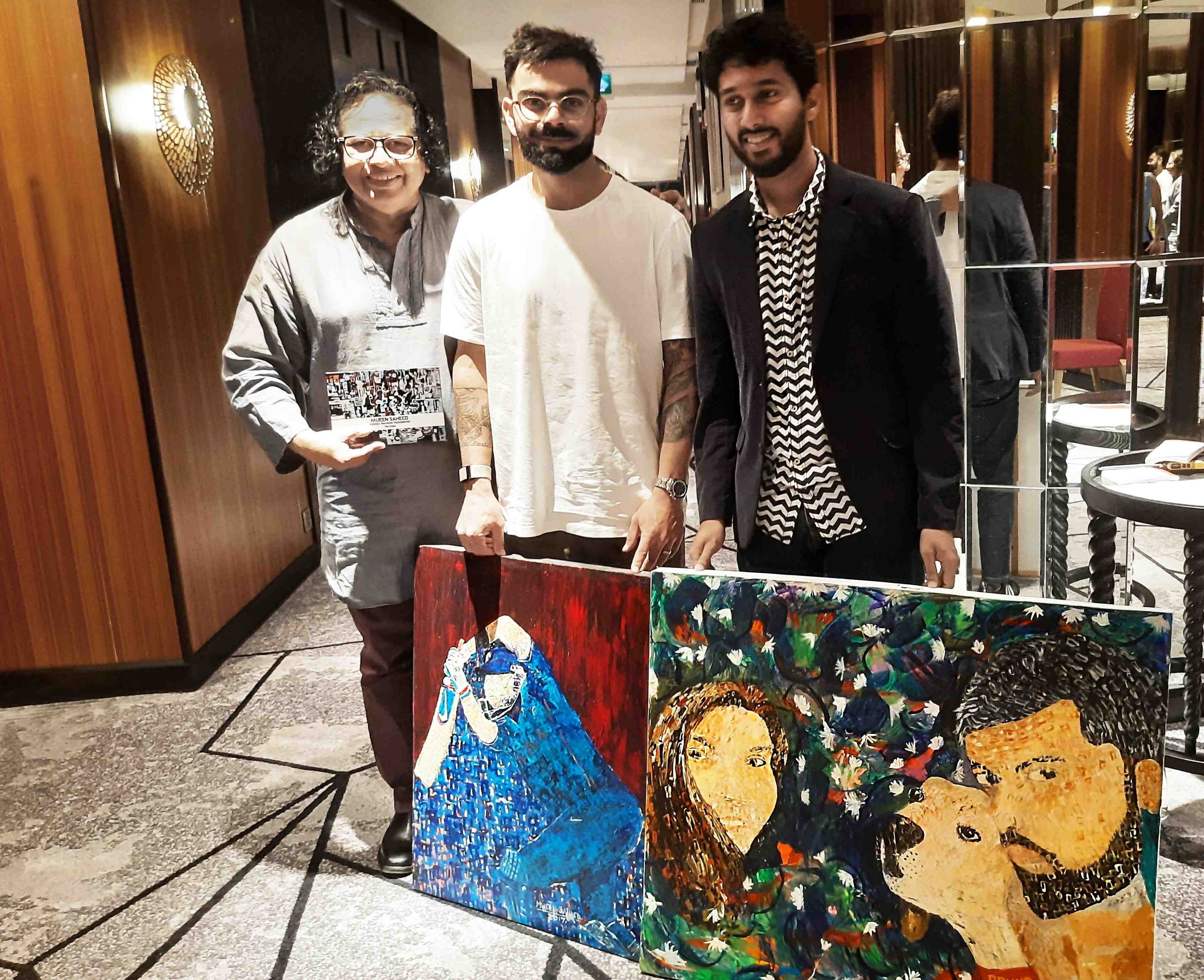 Virat Kohli presented his late dog portrait by a Sri Lankan artist