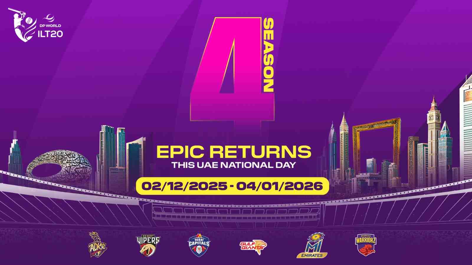 International League T20 Season 4 to commence on UAE National Day, 2 December