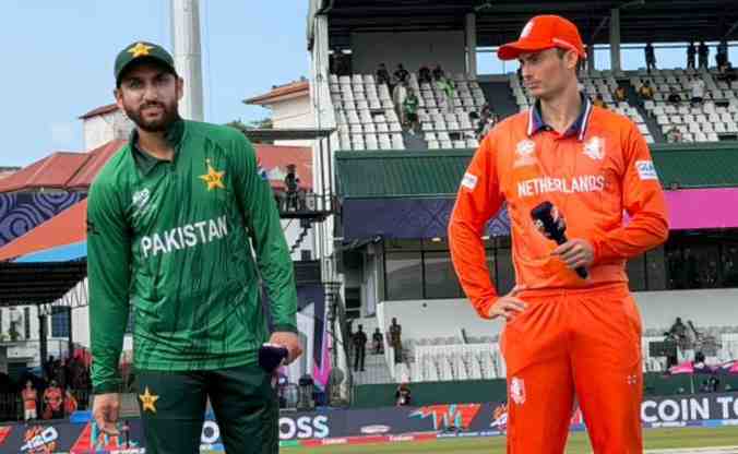 Pakistan beat Netherlands by 3 wickets in ICC T20 World Cup 2026