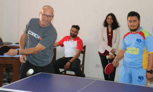 ISO Canada Head Coach Glenn plays sports with special athletes